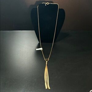 Gold -Tone Tassel Pendant Necklace